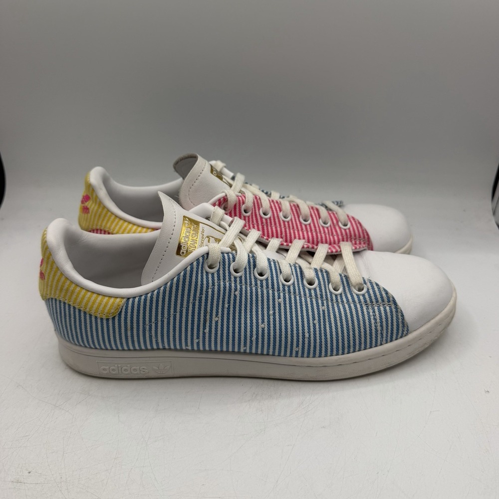 Adidas Stan Smith Love Unites Shoes Mens 10.5 White/Blue Pride Lifestyle FY9021